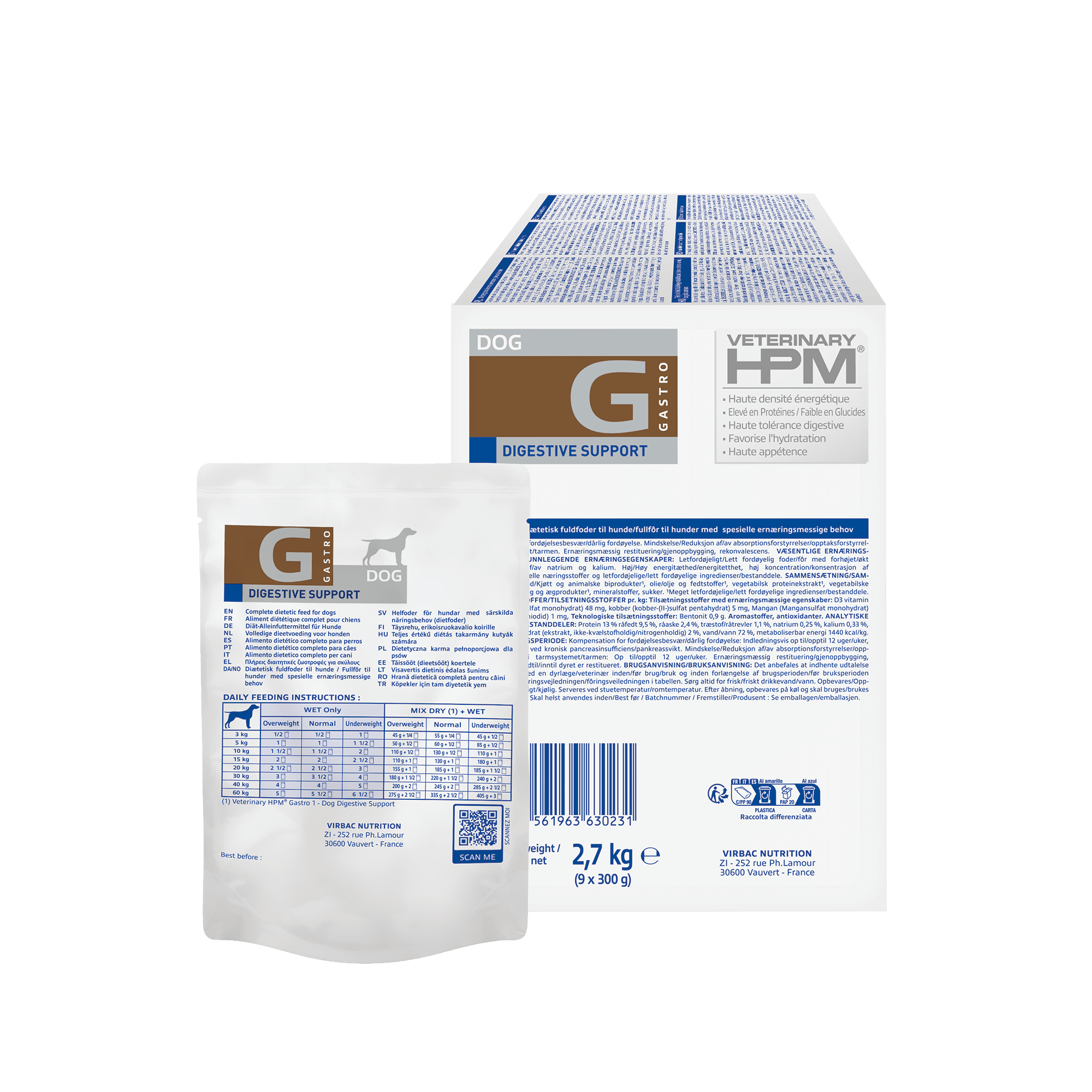 Digestive Support – Comida húmeda para perros 9x300g Virbac Spain