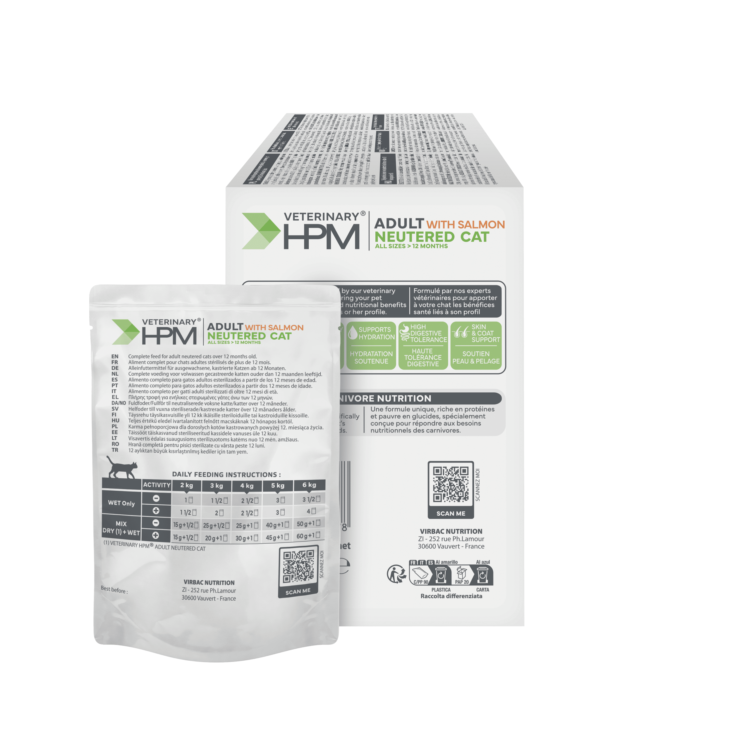 WetNeutered with Salmon Comida húmeda para gatos Virbac Spain